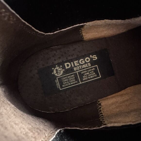 Diego’s Botines Bissett Brown Leather Boots Size MX 25, US Women 8, US Men 7-7.5 - Picture 8 of 11